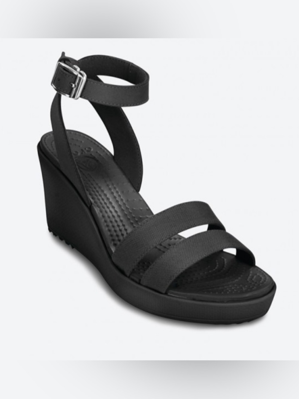Crocs Leigh Wedge Sandals – Black – Women’s Size 7